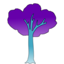 download Tree clipart image with 180 hue color