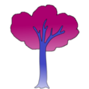 download Tree clipart image with 225 hue color