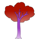 download Tree clipart image with 270 hue color