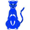 download Leopard clipart image with 180 hue color