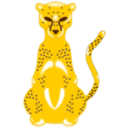 download Leopard clipart image with 0 hue color