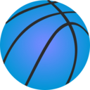 download Vector Basketball clipart image with 180 hue color