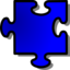 Blue Jigsaw Piece 11