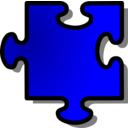 download Blue Jigsaw Piece 11 clipart image with 0 hue color