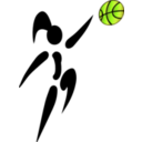 download Basketball And Woman clipart image with 45 hue color