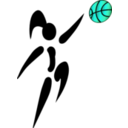 download Basketball And Woman clipart image with 135 hue color