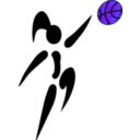 download Basketball And Woman clipart image with 225 hue color