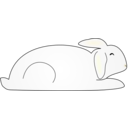 download White Bunny Rabbit clipart image with 90 hue color