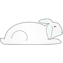 download White Bunny Rabbit clipart image with 180 hue color