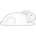 download White Bunny Rabbit clipart image with 315 hue color
