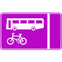 download Roadsign Bus Lane clipart image with 90 hue color