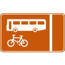 download Roadsign Bus Lane clipart image with 180 hue color