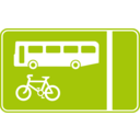 download Roadsign Bus Lane clipart image with 225 hue color