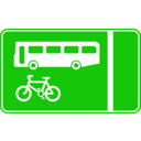 download Roadsign Bus Lane clipart image with 270 hue color