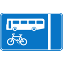 download Roadsign Bus Lane clipart image with 0 hue color