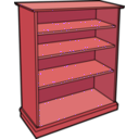 download Wooden Bookcase clipart image with 315 hue color