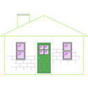 download Small House clipart image with 90 hue color