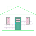 download Small House clipart image with 135 hue color