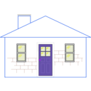 download Small House clipart image with 225 hue color