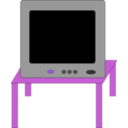 download Tv Set 1 clipart image with 270 hue color