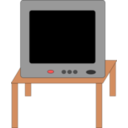 download Tv Set 1 clipart image with 0 hue color