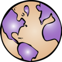 download Globe Icon clipart image with 180 hue color