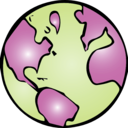 download Globe Icon clipart image with 225 hue color