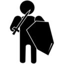 download Silhouette Soldier clipart image with 45 hue color