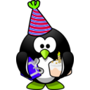 download Party Penguin clipart image with 45 hue color