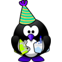 download Party Penguin clipart image with 225 hue color