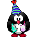 download Party Penguin clipart image with 315 hue color
