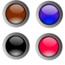 download Round Glossy Buttons clipart image with 45 hue color