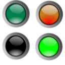 download Round Glossy Buttons clipart image with 180 hue color
