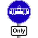 download Roadsign Trams Ony clipart image with 45 hue color
