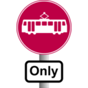 download Roadsign Trams Ony clipart image with 135 hue color