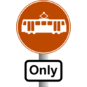 download Roadsign Trams Ony clipart image with 180 hue color