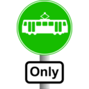 download Roadsign Trams Ony clipart image with 270 hue color