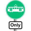 download Roadsign Trams Ony clipart image with 315 hue color