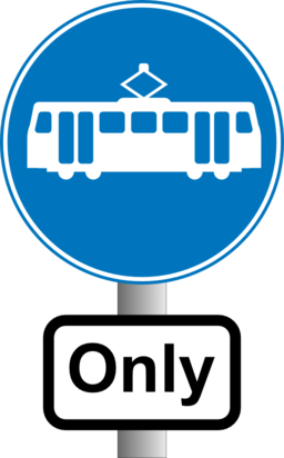 Roadsign Trams Ony