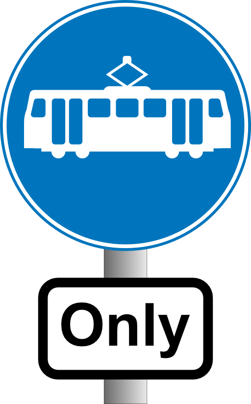 Roadsign Trams Ony