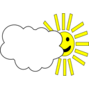 download Sun clipart image with 0 hue color