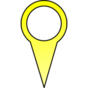 download Yellow Map Pin clipart image with 0 hue color