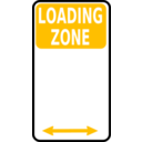 download Sign Loading Zone clipart image with 45 hue color