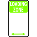 download Sign Loading Zone clipart image with 90 hue color