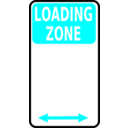 download Sign Loading Zone clipart image with 180 hue color
