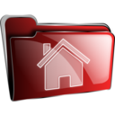 download Folder Icon Red Home clipart image with 0 hue color