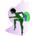 download African Dancer clipart image with 90 hue color