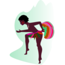 download African Dancer clipart image with 315 hue color