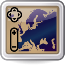 download Tango Style Map Application Icon clipart image with 180 hue color