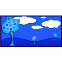 download Fall Landscape 4 clipart image with 180 hue color